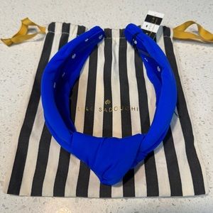 Lele Sadoughi blue neoprene headband